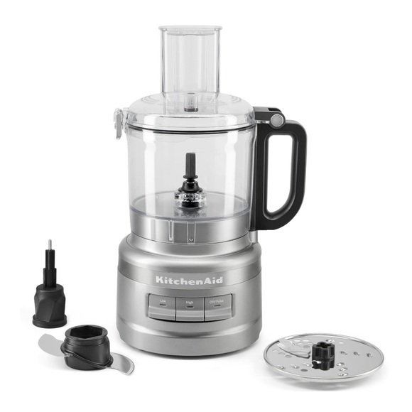 KitchenAid 7 Cup Food Processor, Contour Silver KFP0710 - Picture 1 of 3